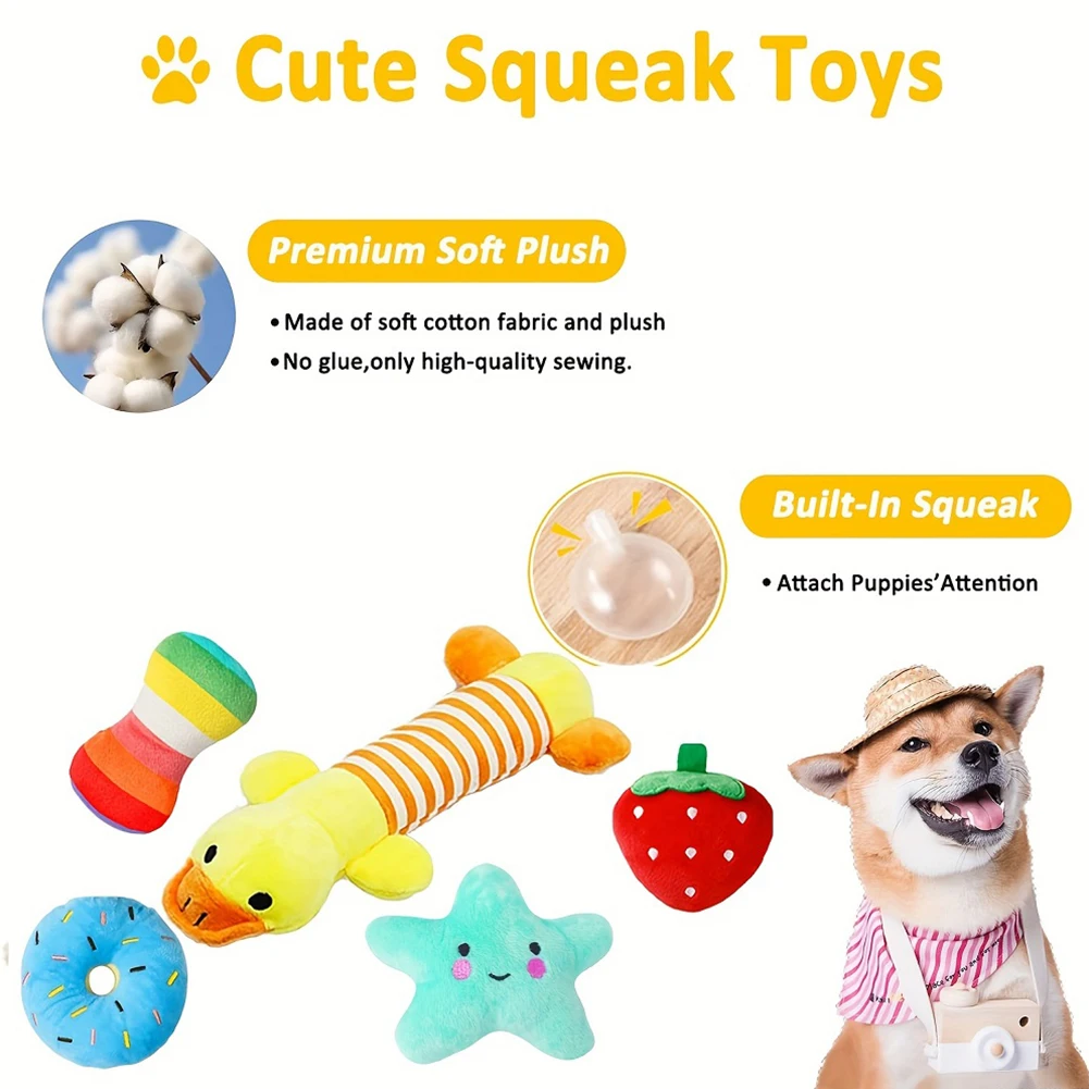 25 Pack Various Dog Chew Toys for Puppy Dog Entertainme Toy with Ropes Treat Ball and Squeaky Puppy Toys for Teething Small Dogs