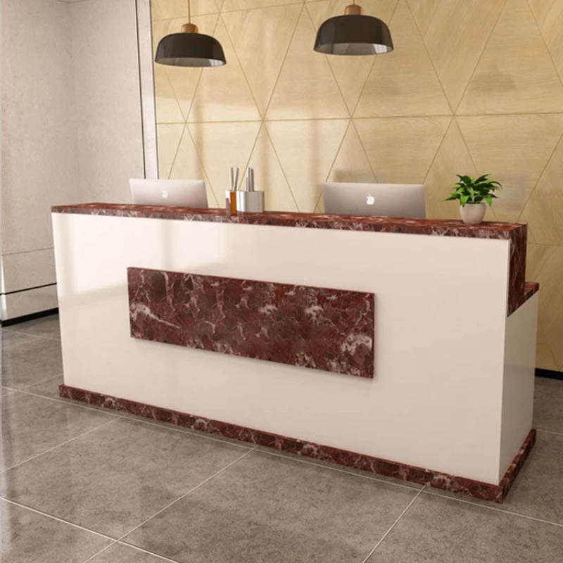 Front Desk Table Aesthetics Reception Bar Counter Outdoor Paint Store Light Luxury Company Cashier Barber Clothing Shop Cash
