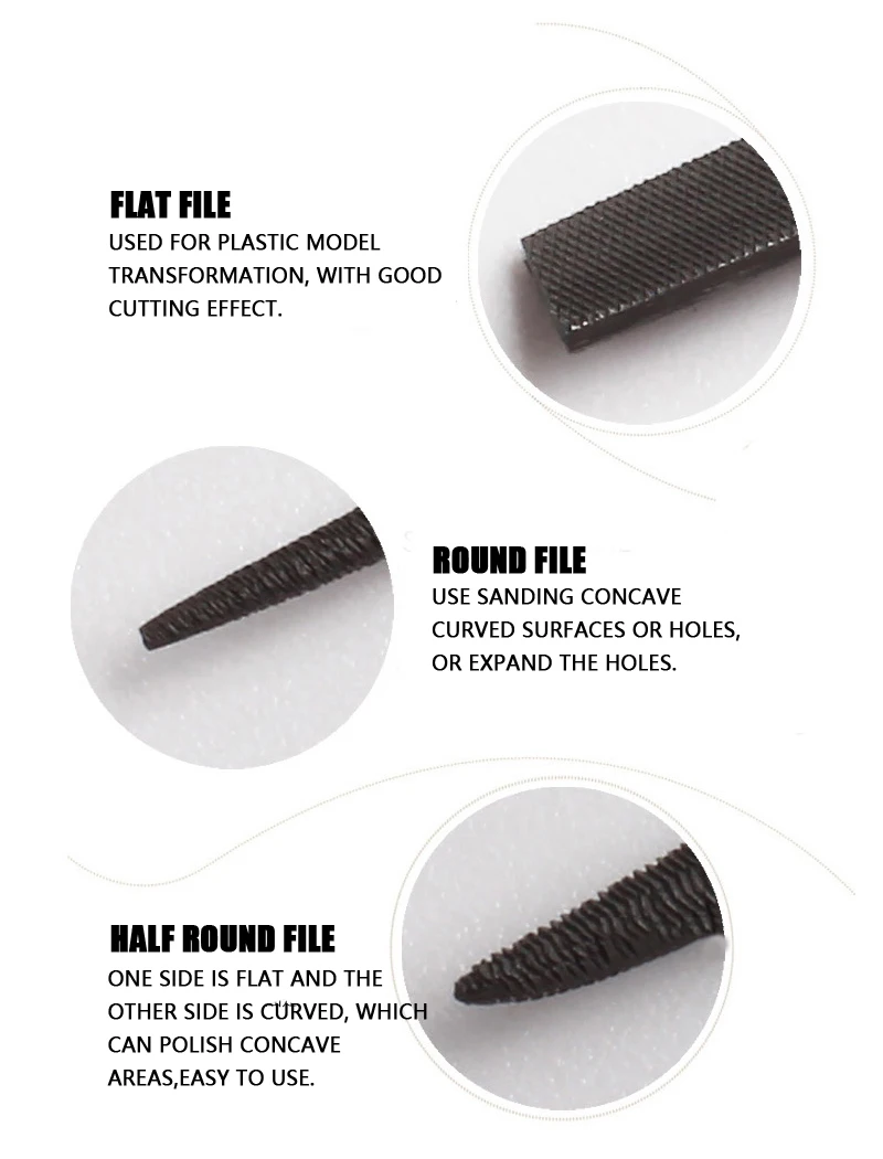 TAMIYA 74046/74104 Basic File Set Medium/smooth Double-cut