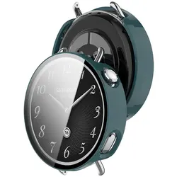Durable Tempered Glass Hard Case & Bumper Protection Cover for Xiaomi Watch S4 41mm (Green)