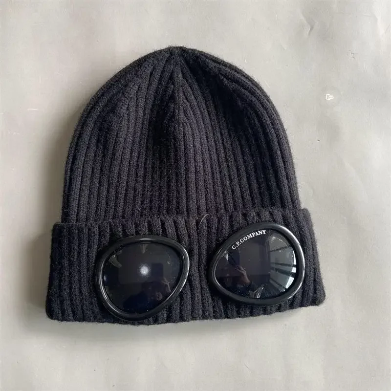 

Unisex CP Kpop Winter Hat for Men Ribbed Knit Lens Cotton Young Beanies Streetwear Hip Hop Knitted Caps