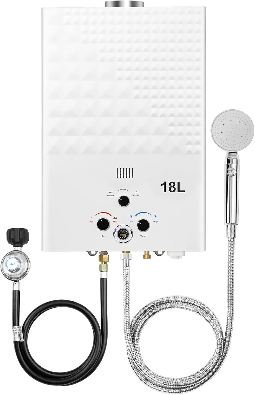 Tankless Water Heater Propane 4.74GPM 18L Outdoor Portable GasHot Water Heater Instant Propane with Digital Display