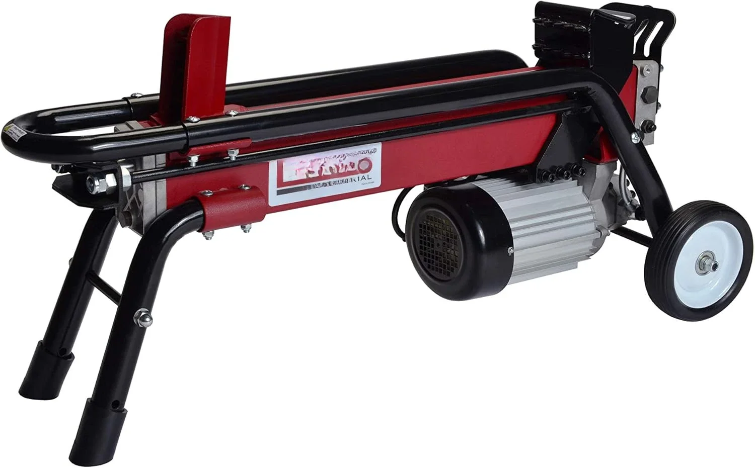 7 Ton Lightweight Portable High Powered Hydraulic Electric Firewood Log Splitter with Rubber Wheels for Home, Garage, or Cabin