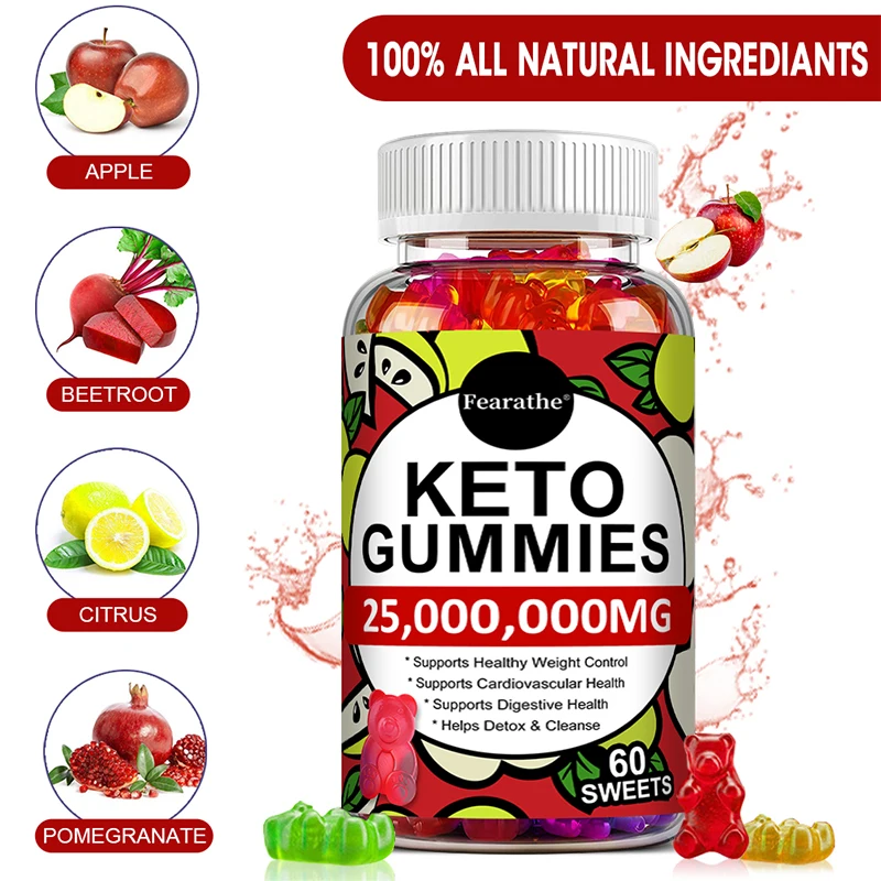 Apple Cider Vinegar Gummies with Vitamins B9, B12 and Organic Beetroot Extract to Support Healthy Weight Management