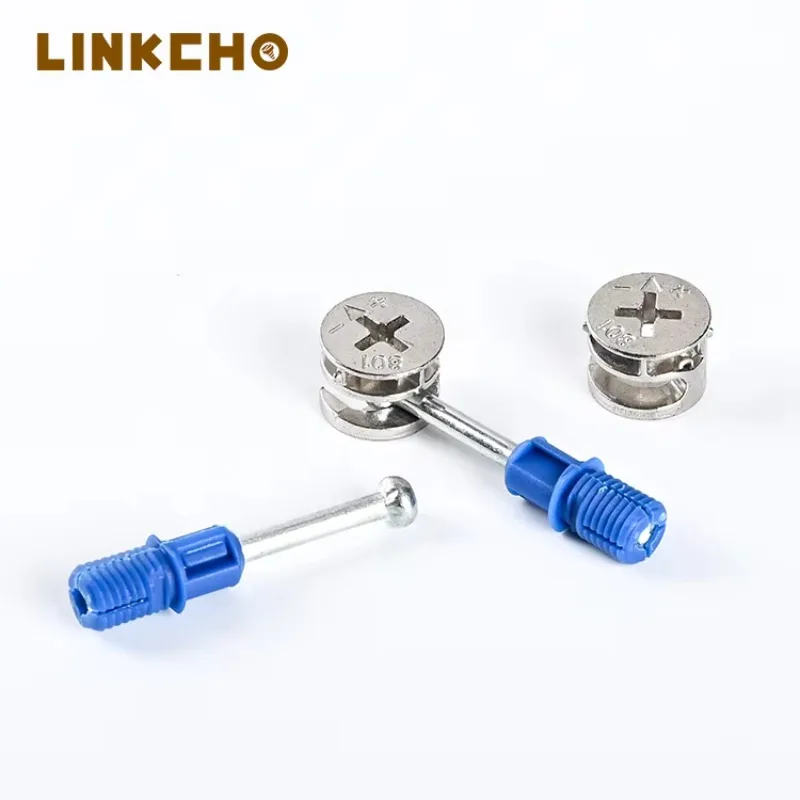 2 In 1 Invisible Connector Furniture Fittings Stainless steels crews Connector Mini Fix nuts and bolts for kitchen cabinet Join furniture connector