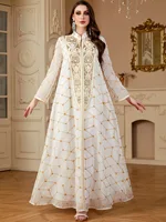 Eid Elegant Embroidery Muslim Dress for Women Ramadan Jalabiya Party Abaya Long Robe Morocco Dubai Kaftan Islam Vestidos Largos 1