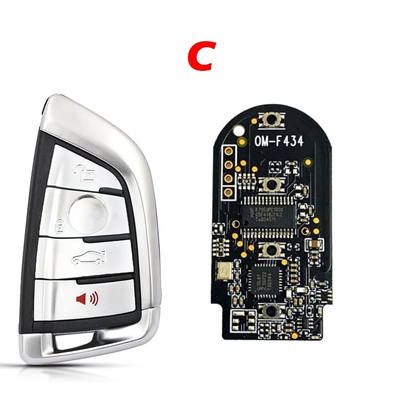BMW CAS4 FEM Smart Remote Key 433MHz PCF7953P Black PCB CN006079-ZFB 4