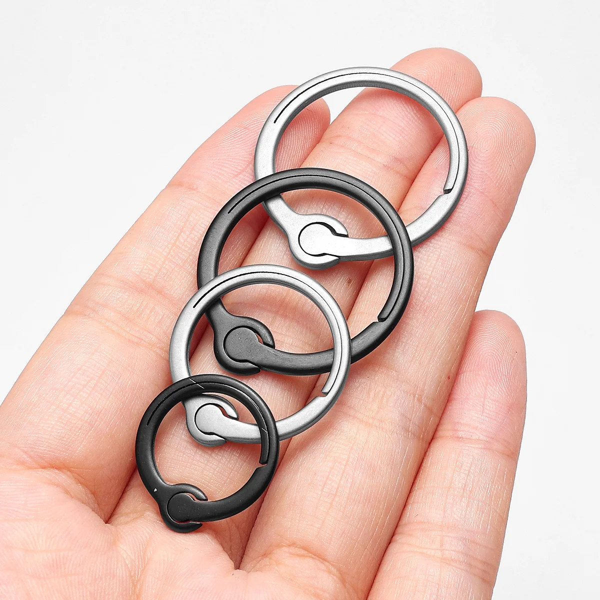 Black Titanium Quick Release Keychain - Ultra-Light EDC Gear