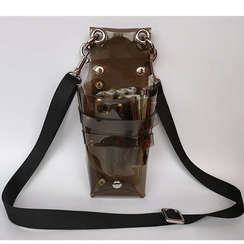1PC 10 Color Transparent Hairdressing Scissors Bag Salon Holster Pouch Holder Storage Messenger Bag Hairdressing Styling Tool 2#
