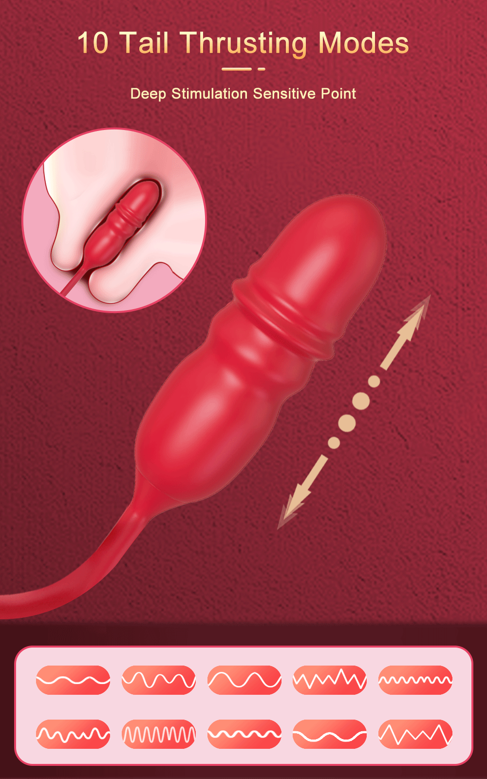 Keele lakkumise tõukav vibraator naistele G-punkti 3-in-1 kliitori stimuleerimiseks ja nibude masseerimiseks täiskasvanutele naistele Rose_voghion.com