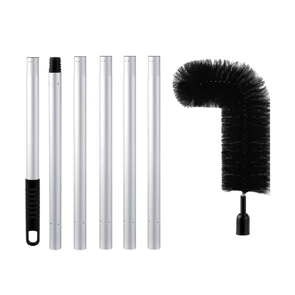 Gutter Cleaning Tool Adjustable Gutter Cleaner Detachable Drain Cleaning Tool Multi Tubes Stainless Steel for Leaves and Debris
