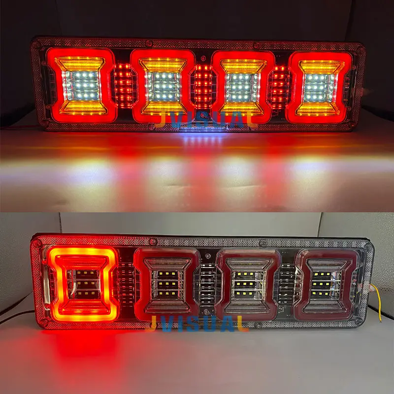2x 46cm Waterproof LED Truck Trailer Lorry Caravan Taillight Warning Light Rear Taillight stop lorry Bus Brake Reverse turn lamp led tail lights led warning lights