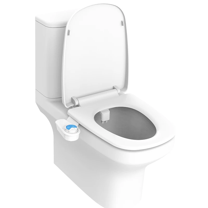 Slim Bidet Attachment Bidet Non electric For Toilet Seat Handed Small Bidets Two Nozzles Self Cleaning Personal Hygiene toilet seat accessories
