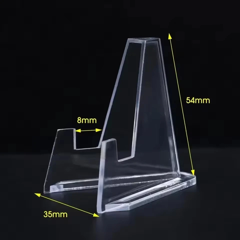Triangular Card Display Stand 30-1PCS Mini Acrylic Idol Photo Picture Holder Stands for Coin Sports Trading Cards Display Racks