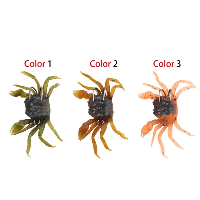 Spider Fishing Lures, 3.15 inch Bionic Spider Swimming Lures for Freshwater  Saltwater,Fishing Lures Kit Lifelike (5 Pack)