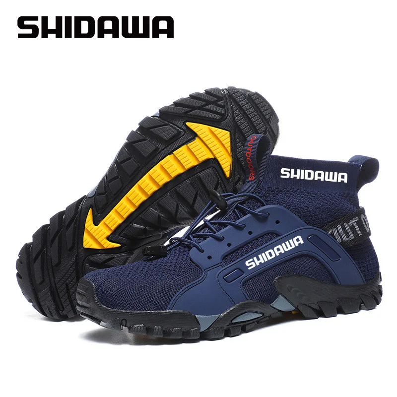 

2024 New Men Fishing Shoes Sneakers Mesh Quick-dry River-tracing Shoes Outdoor Anti-skid Breathable Camping Mountain Wading Shoe