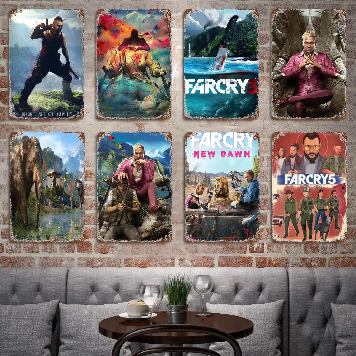 Far Cry 6 New Dawn Videogioco Poster Vintage Tin Sign Targa In Metallo Targa Decorativa Per Pub Bar Man Cave Club Decorazione Della Parete
