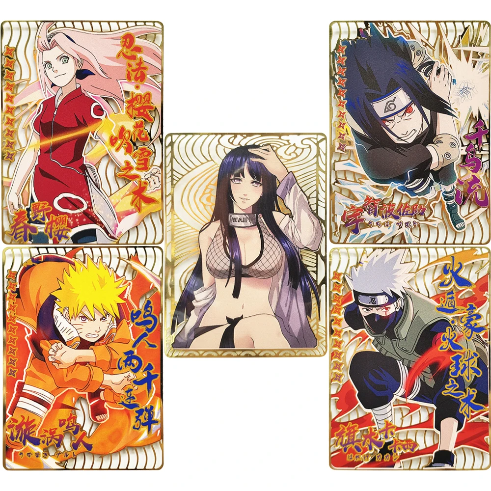 Naruto Metal Cards Uzumaki Naruto Hyuga Hinata Uchiha Sasuke Haruno Sakura  Classic Toys Anime Collection Card Gifts - AliExpress