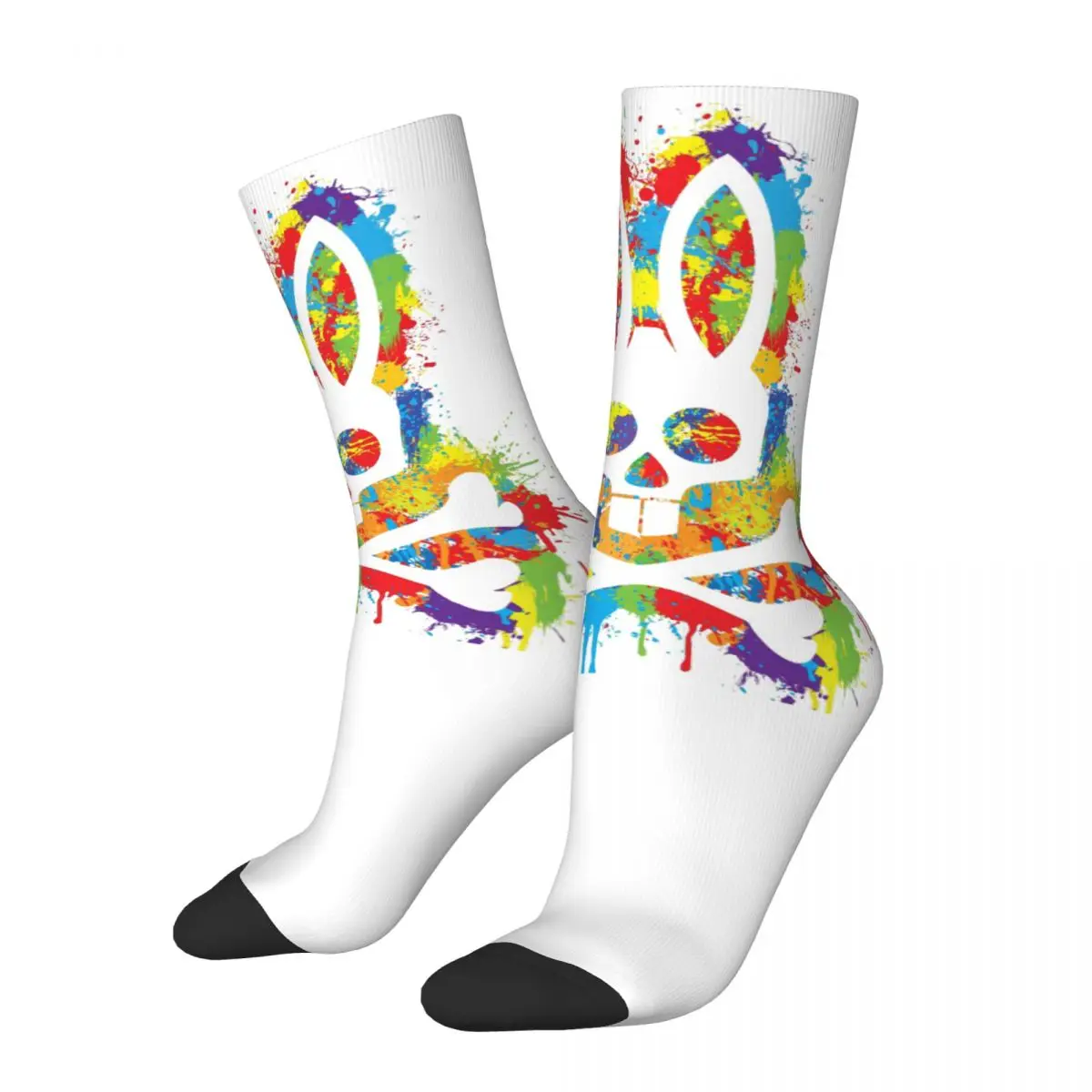 

Colored Skeleton Rabbit Psycho Rabbit Unisex Winter Socks Cycling Happy Crew Socks Street Style Crazy Sock