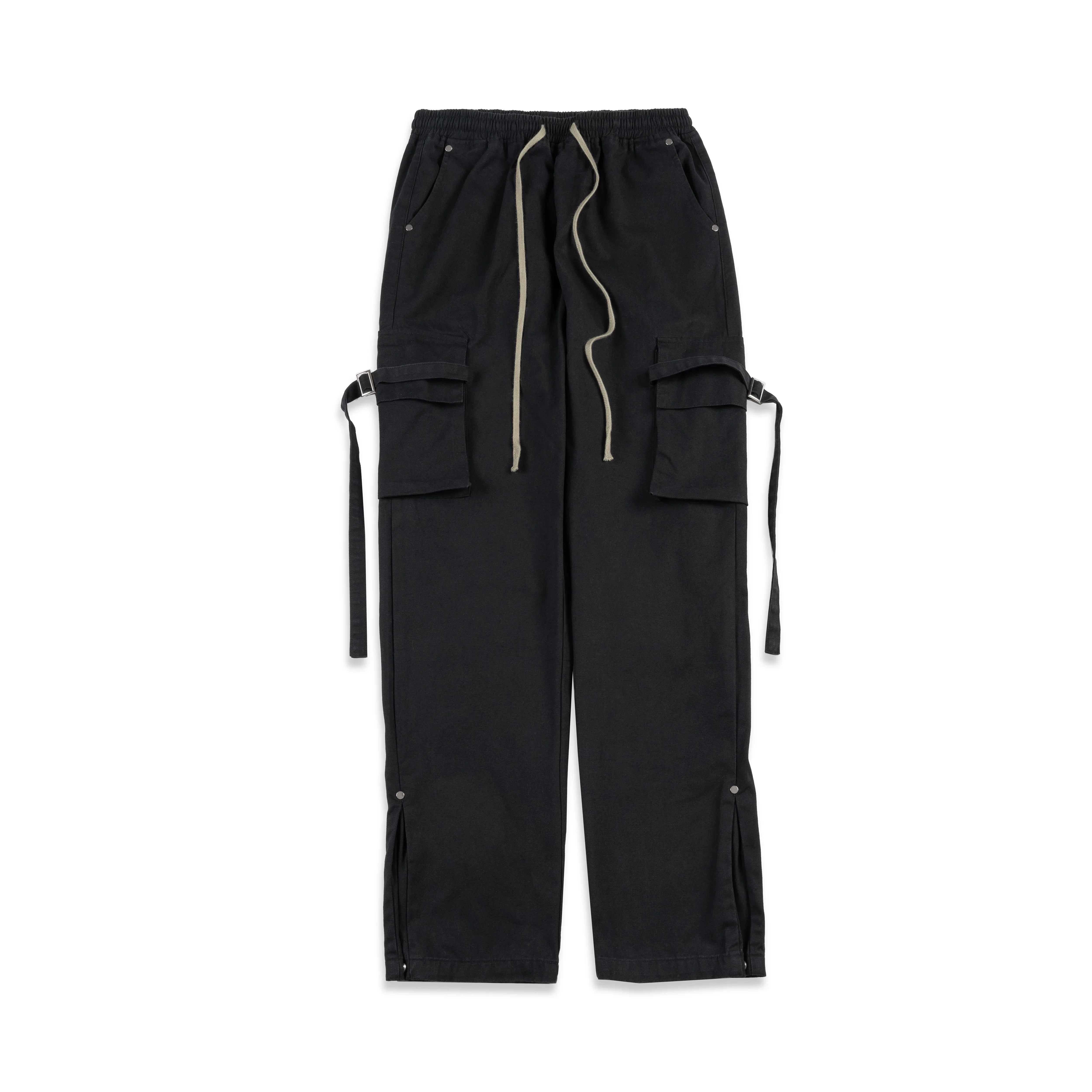 Men Casual Cargo Pants Gothic Men's Clothing Autumn Solid Sweatpants High Street Black Long Pants