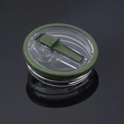 Eco-Friendly Spill-Proof Cup Lid with Innovative Spiral Straw Design, 40oz Capacity (Military Green)