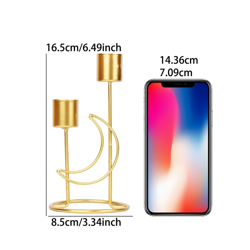 Iron Candle Holder Modern Single-head Candlestick Stand Wedding Dinning Table Decorating Dinner Party Candle Holder Decoration