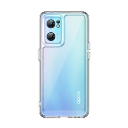 Candy Shockproof Silicone Bumper Phone Case - Vibrant Protection and Style - Reno 7 SE 5G (Clear)