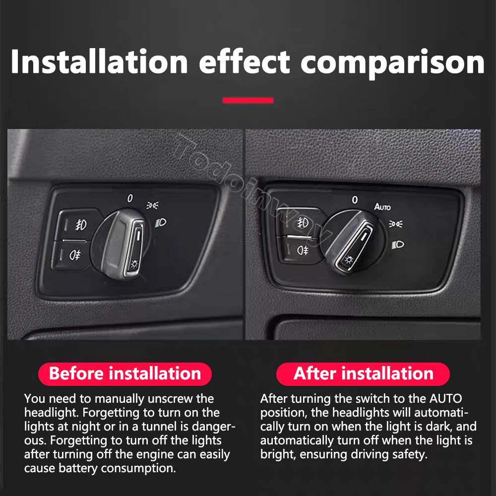 Madezz Qiilu Headlight Switch, Self-Head Light Switch Light Sensor