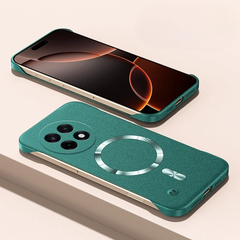MagSafe Ultra-Thin Frameless Sandstone Magnetic Case with Wireless Charging Compatibility
