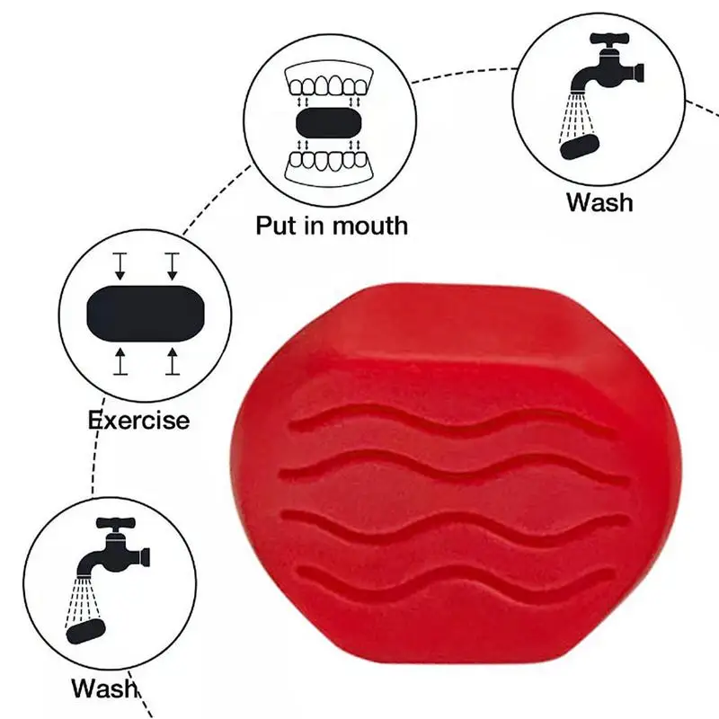Jawline Trainer Silicone Jawline Exerciser For Men & Women 2pcs Jaw Workout Facial Exerciser Double Chin Reducer For Facial 4