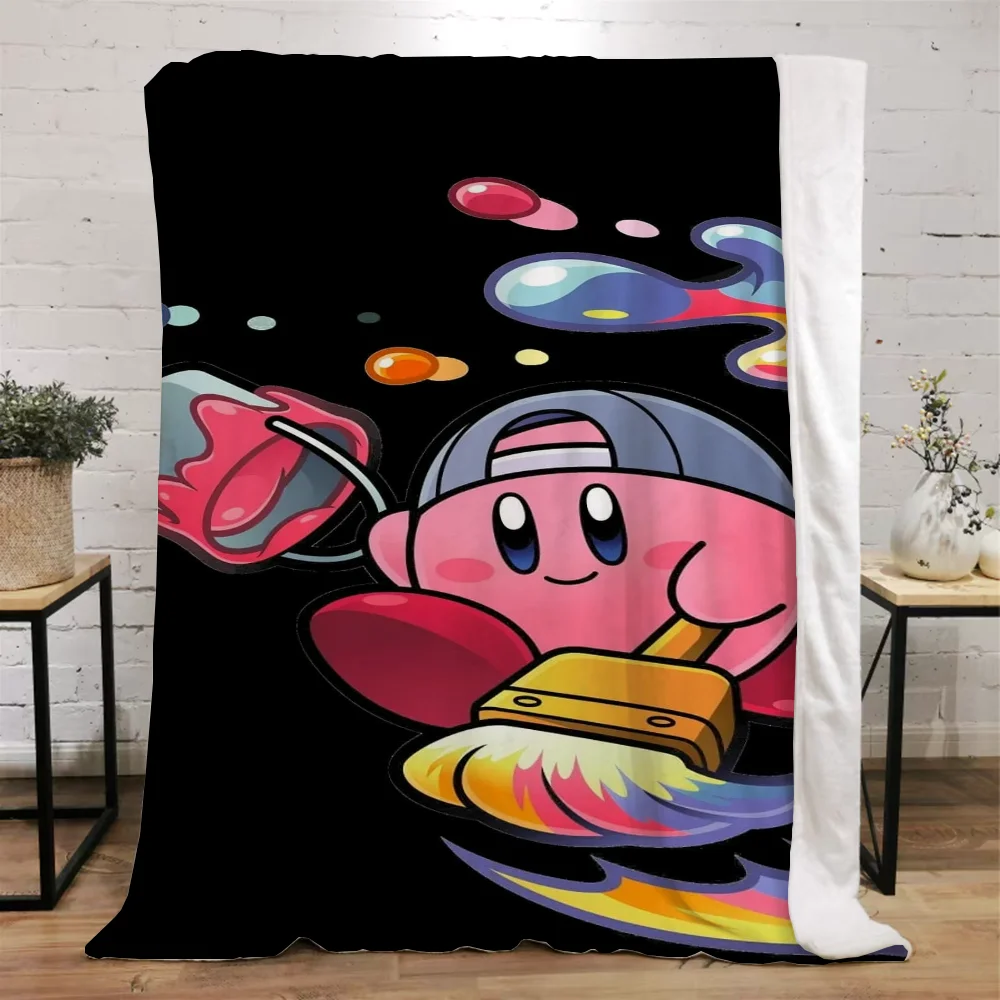 Kirbys Warm Blanket for Winter Fluffy Soft Blankets & Throw Home Interior Knitted Plaid Luxury Bedding Beach Towel Knee Nap Bed 3