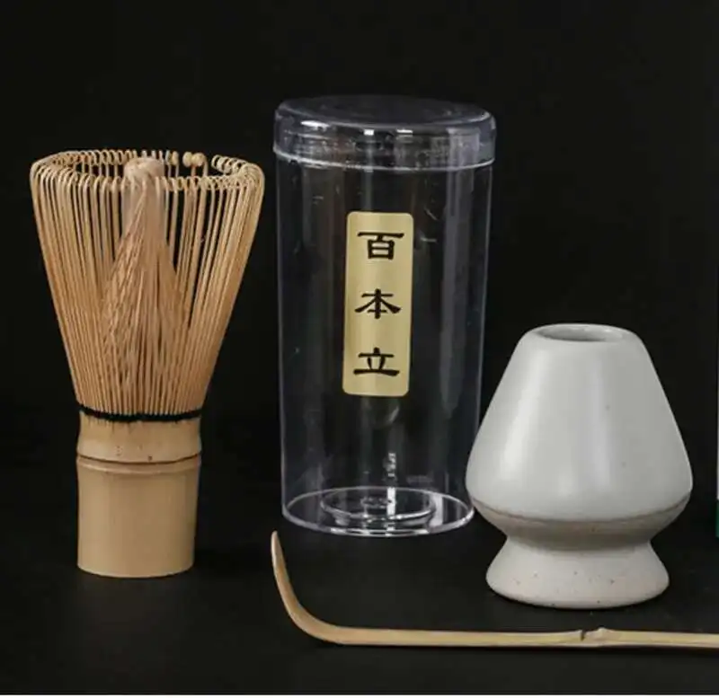 Handmade Home Easy Clean Matcha Tea Set Tool Stand Kit Bowl Whisk Scoop Gift Ceremony Traditional Japanese Accessories