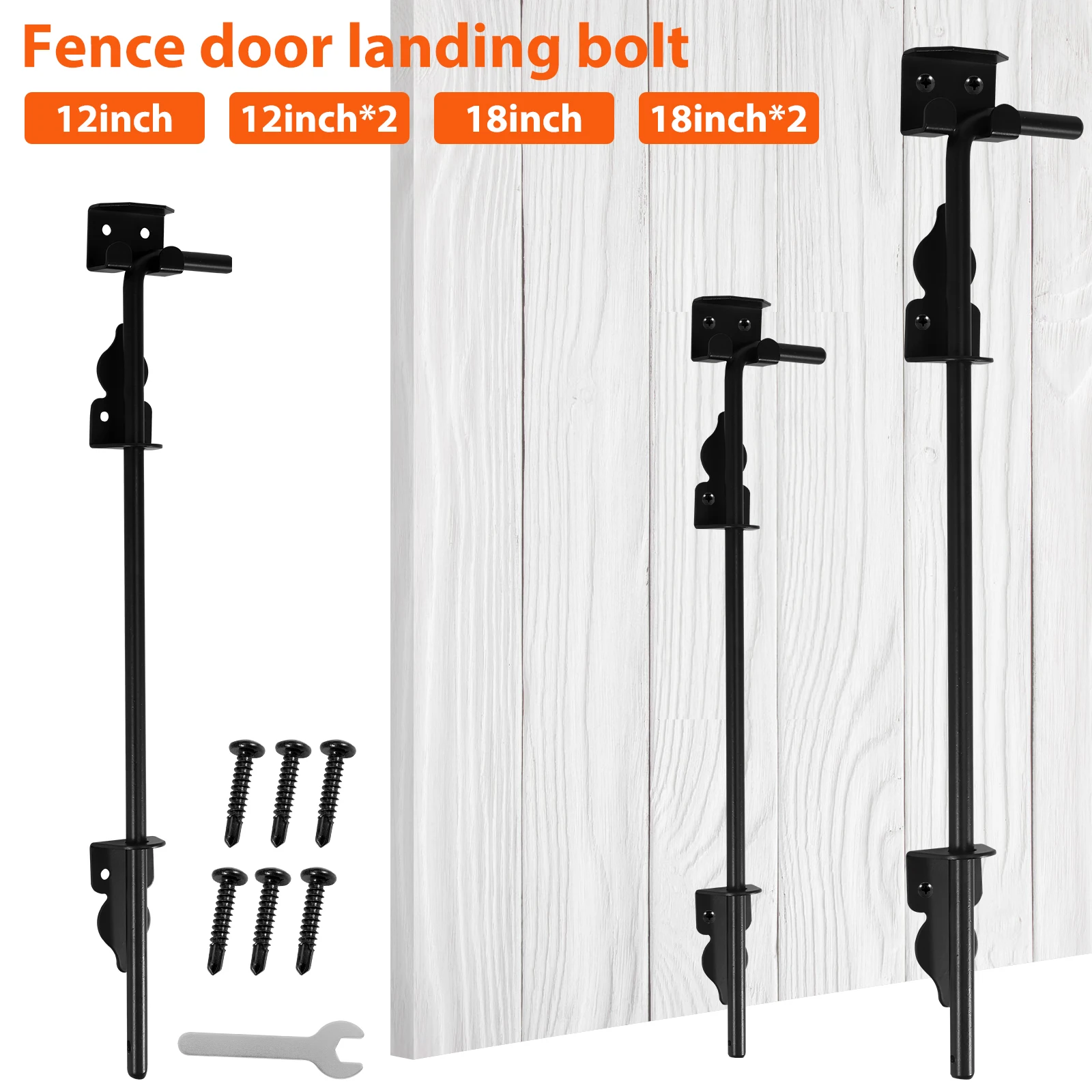 Slide Bolt Latch Gate Drop Rod Kit 12 inch/18 inch French Door Lock Door Bolt Lock Slide Gate Cane Stainless Steel Lat door latch door lock cylinder baby safety lock lock padlock