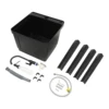49*40.5*30cm White/black Freestanding Utility Sink with Zinc Alloy Finish 1-Handle Faucet 6