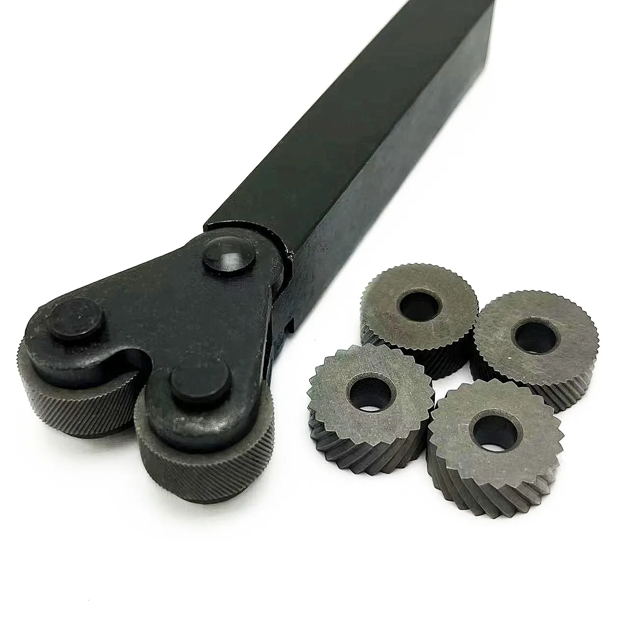 

6 шт. саржевая накатка резак 0,6 мм 1,0 мм 2,0 мм из быстрорежущей стали с внутренним отверстием режущее колесо + 1 шт. 16 мм x 18 мм стальной токарный инструмент держатель варочная панель