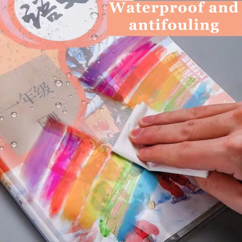 5 sheets of A4 A5 B5 textbook transparent cover Notebook cover Book cover Waterproof protective cover for student textbooks 3