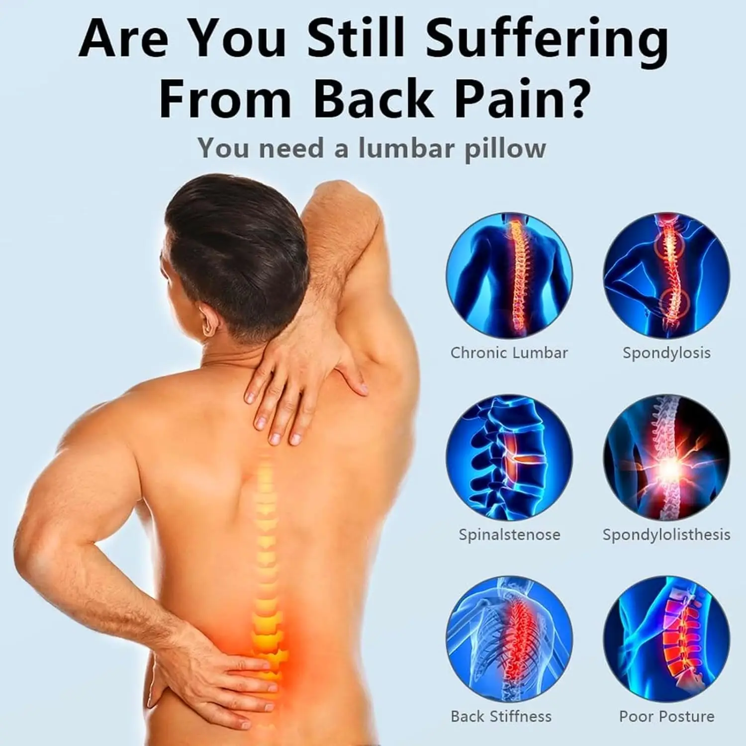 Lumbar and Cervical Traction Pillow 2