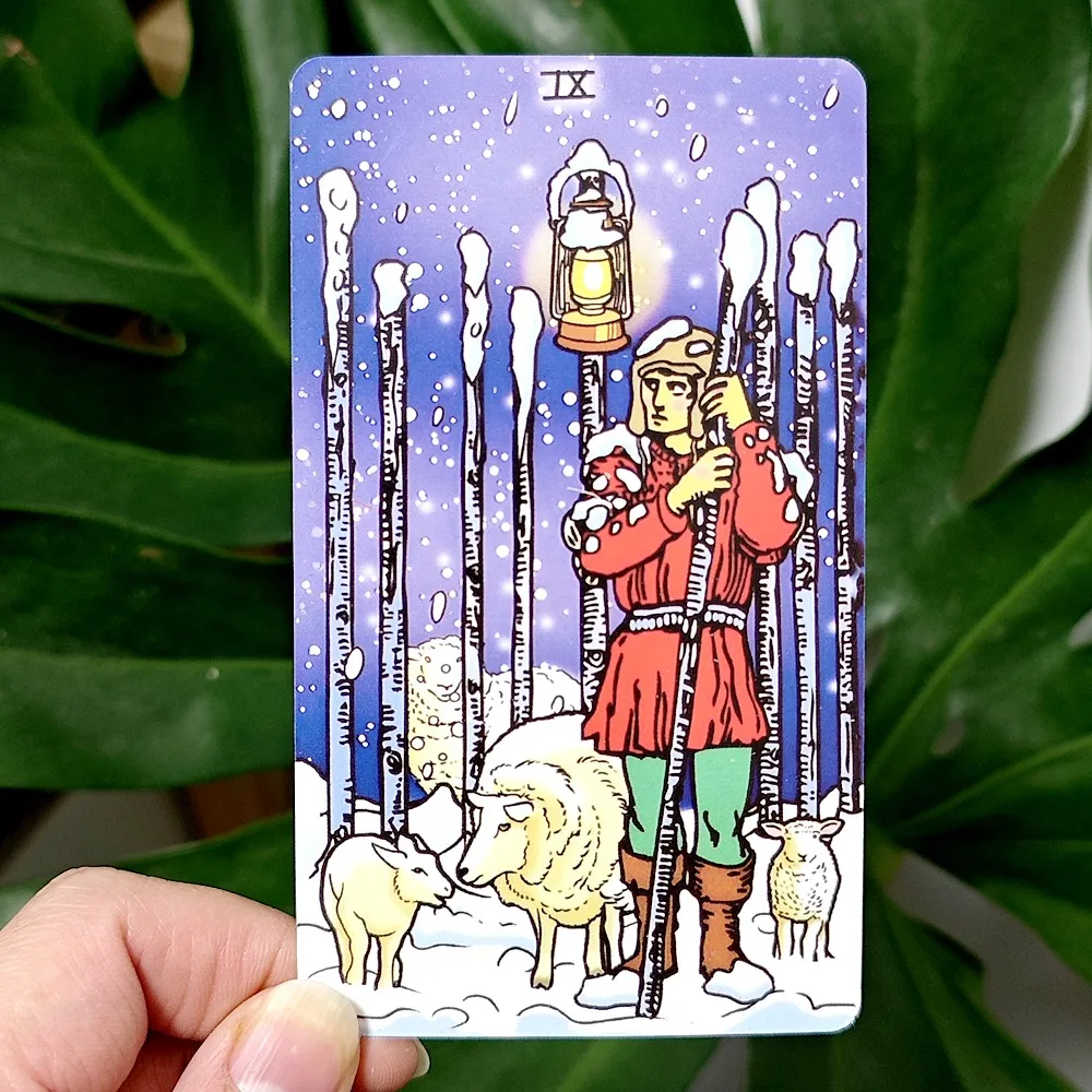 Winter Waite Tarot 78 Pcs Images 12*7cm Shown Against A Wintry Background Based on RWS System Rider Tarot 4