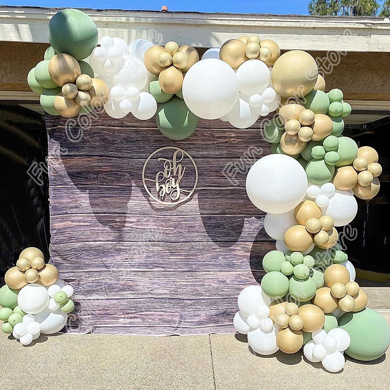 

201pcs Avocado Green Wedding Birthday Party Background Latex Events Celebration Balloons Arch Garland Pool Toy Decoration Kits