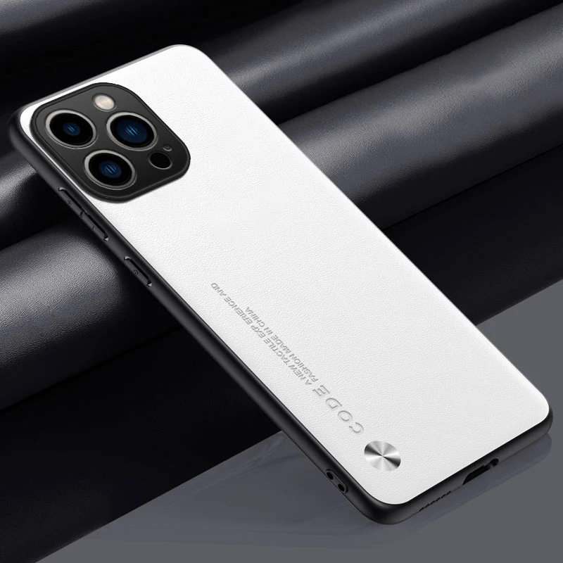 Étui en cuir pour iPhone 16 15 14 Pro Max Plus 13 12 11 Pro Max XS XR 8 7 Plus SE2 2022 Housse de téléphone rigide en silicone et fibre de carbone_voghion.com