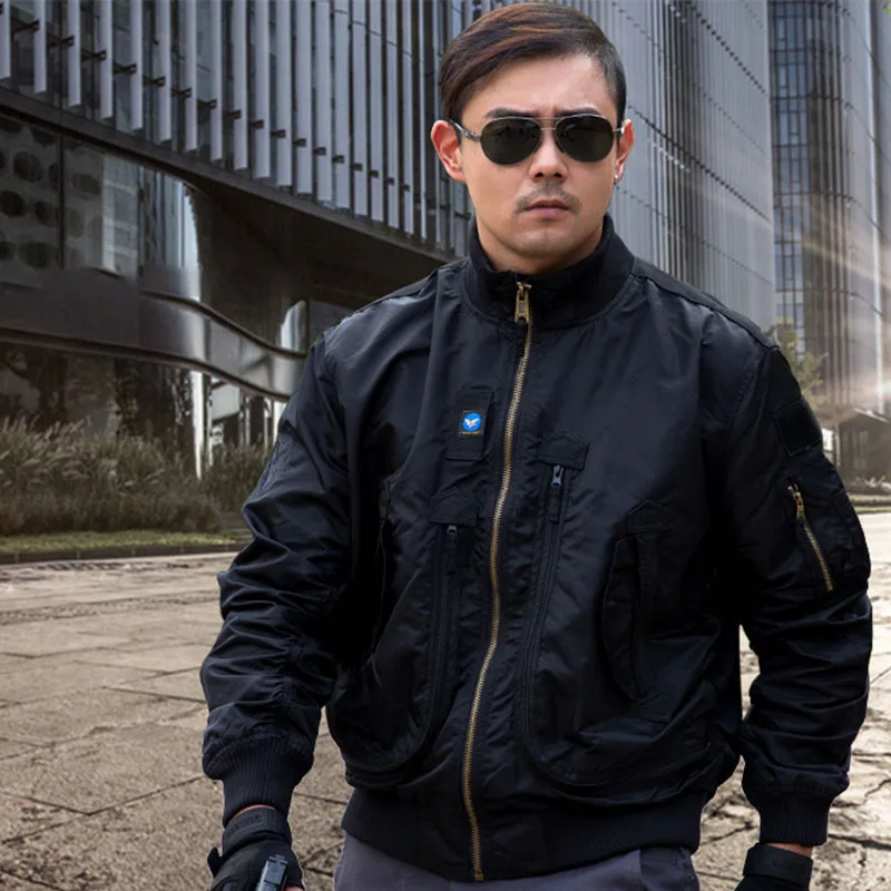 Jacket Man Brand New in Jackets Casual Motorcycle Outdoor Cardigan Oversize Windbreak Camping Military Withzipper