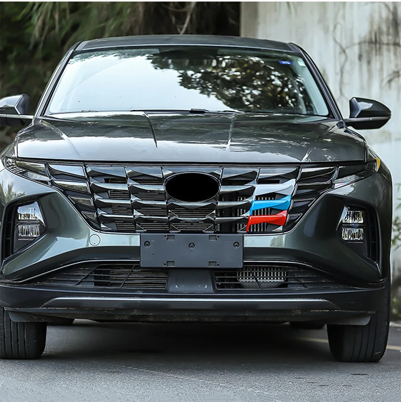 Für Hyundai Tucson NX4 2021 2022 2023 ABS Frontgrill Sportstreifen Grillabdeckungen Rahmen Autoaufkleber Zubehör – Detail 13