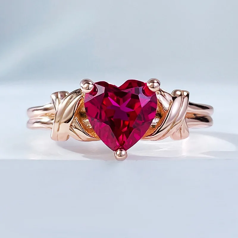 

Apaison 7*7mm Heart High Carbon Diamond Rings For Women Top Quality 100% 925 Sterling Silver Ring Fine Jewelry Ladies Ring Gifts