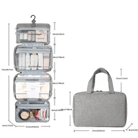 Waterproof Folding Handbag Large Hanging Hook Toiletry Bag Travel Makeup Cosmetic Razor Storage Organizer Case Bathroom Supplies 1