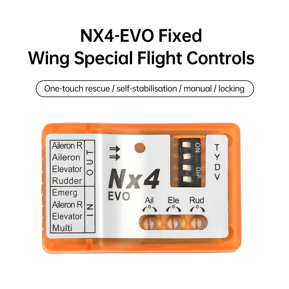 Vue rapprochée du Mini Drone NX4-EVO avec ses hélices et son design compact