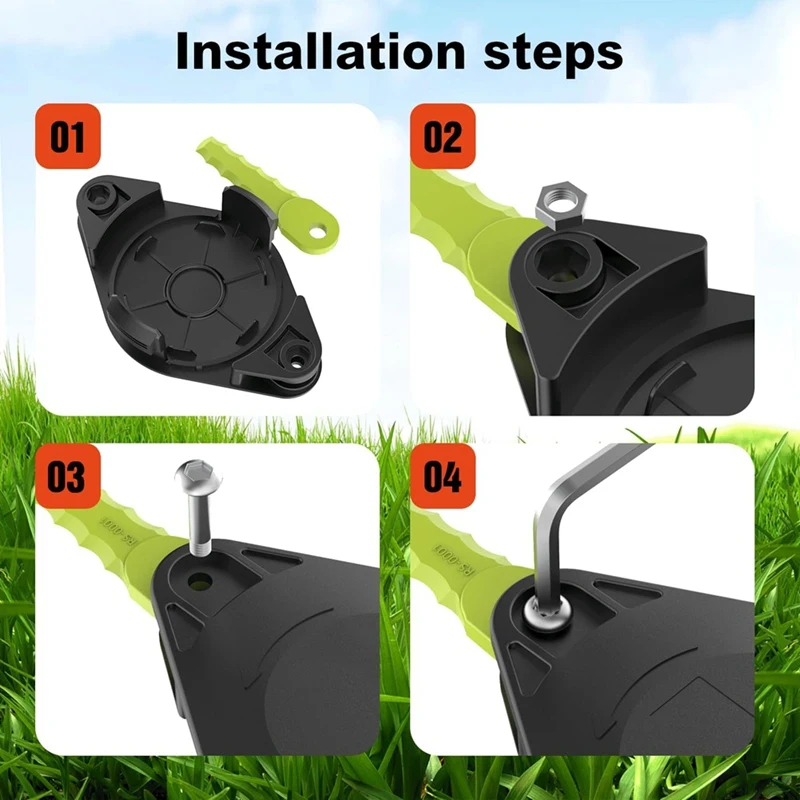 Plastic Blades Trimmer Head For Ryobi 18V, 24V, And 40V RY40210, RY40210A Trimmers With 10 Quickload Blades
