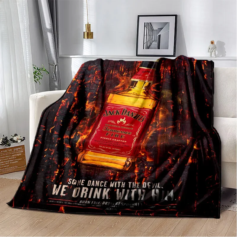 Whisky J-Jack Daniels Logo Stampato Coperta Flangia Caldo Morbido E Confortevole Copriletto Regalo Di Compleanno Picnic Campeggio L2