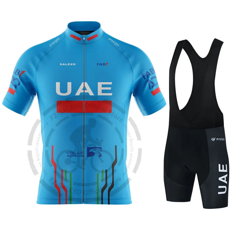 Uae Cycling Clothing Man Summer Short Sleeve Road Bike Sportswear Breathable Mountain Bike Jerseys Set Ropa Ciclismo Hombre