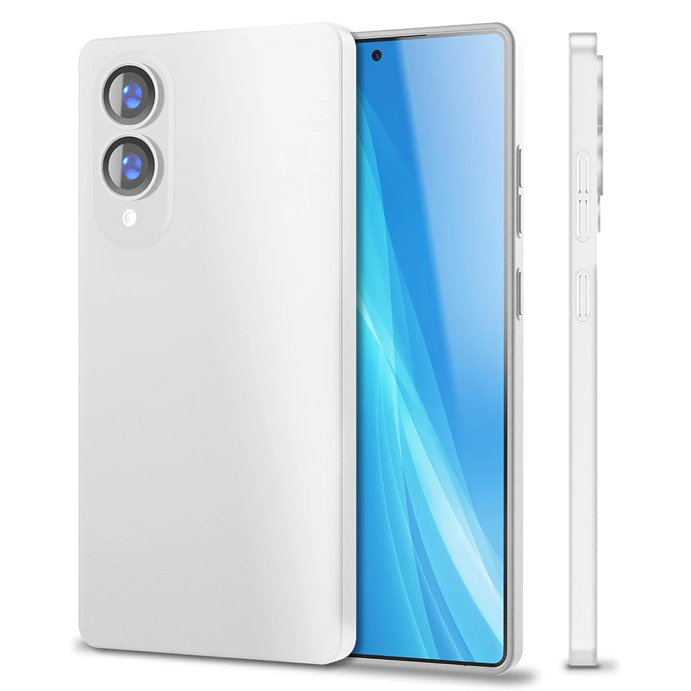 Ultra Thin Transparent Matte Soft Silicone Case - White & Black Cover