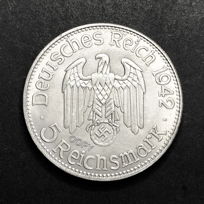 1942 Germany 5 Marks Copy Collection Commemorative Coin Antique Imitation Crafts Old Money Home Decoration Medal Christmas Gift commemorative coin antique coins commemorative coins commemorative money commemorative medal